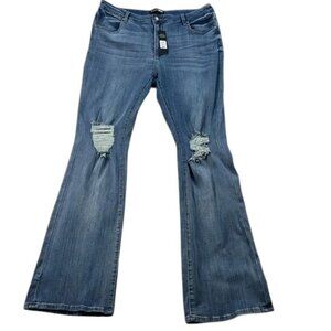 Fashion Nova Jeans Jessie Mid-Rise Distressed Bootcut Women's Size 16